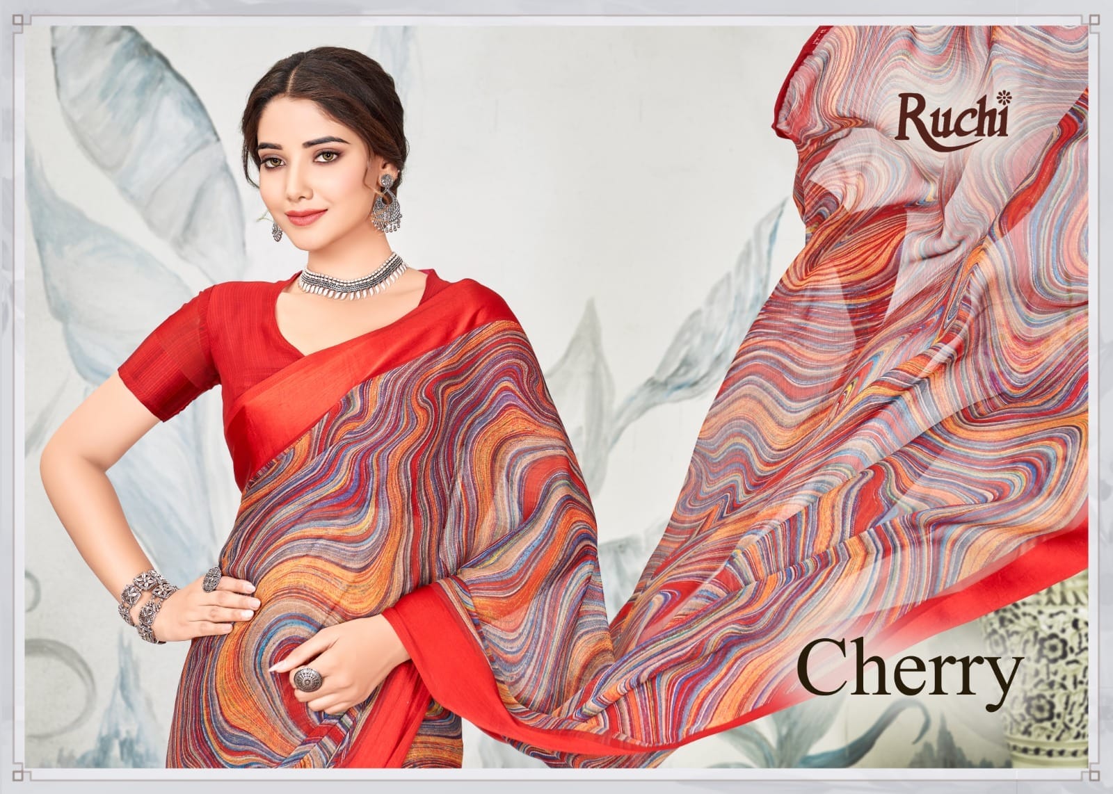 RUCHI SAREES CHERRY